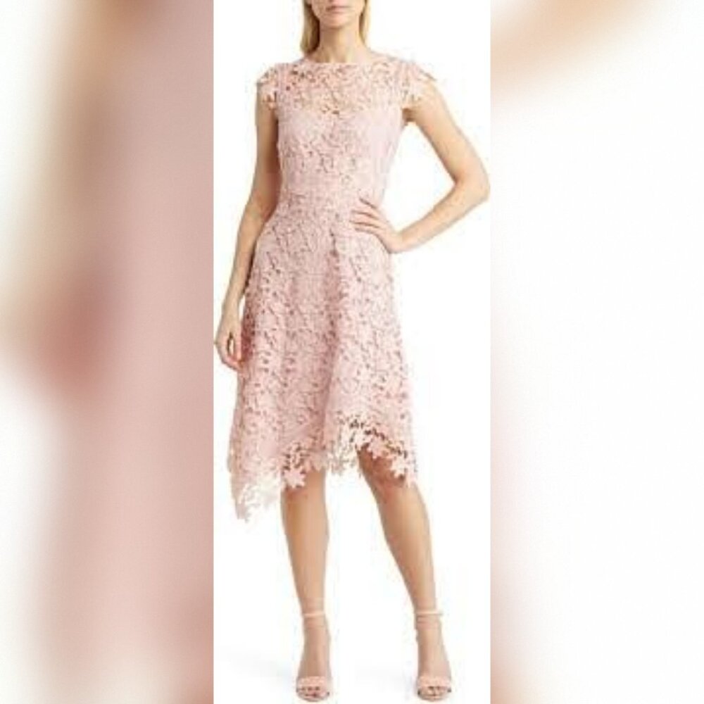 Lace Asymmetric Cocktail Dress